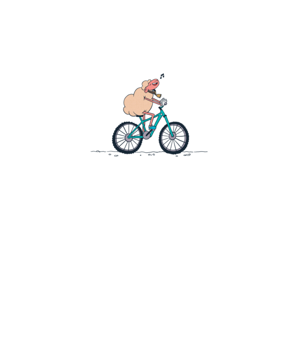 Miel cu bicicletă model alb pe tricou