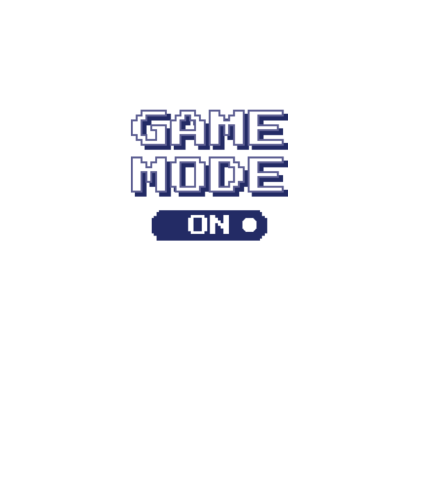 Game mode on Gamer pixel model alb pe tricou