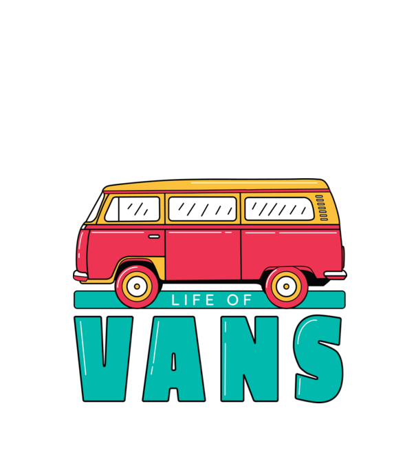 Life of Vans model alb pe tricou