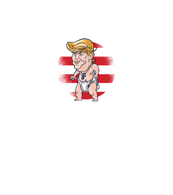 Trump Baby tricou amuzant model albastru regal pe tricou