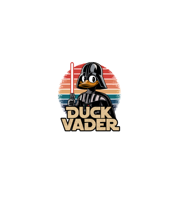 Duck Vader model negru pe tricou
