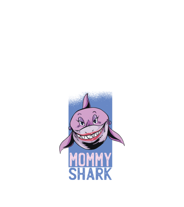 Mommy Shark tricou pentru mama model negru pe tricou