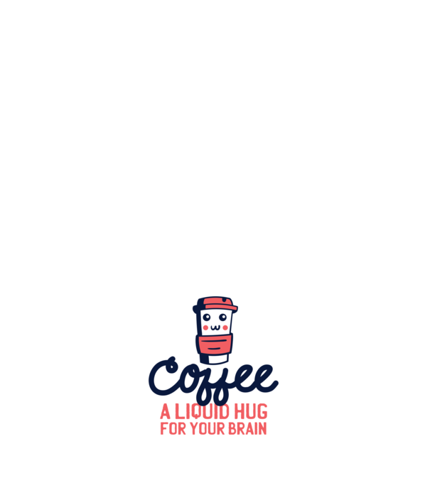 Cafea - o îmbrățișare lichidă pentru creier model negru pe tricou