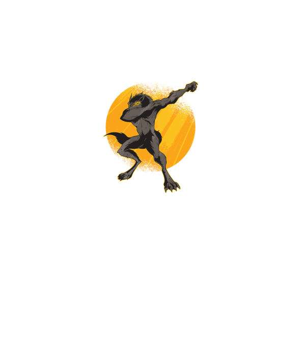 Vârcolac DAB model negru pe tricou