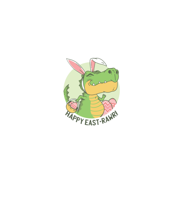 Paște Fericit tricou cu dinozaur model alb pe tricou