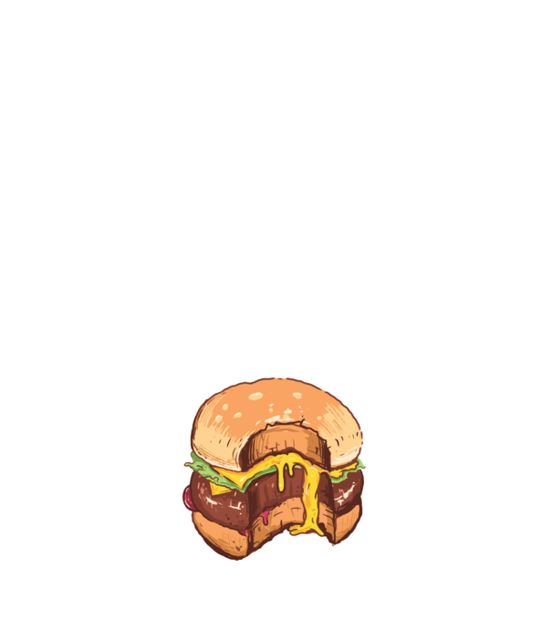 Hamburger model negru pe tricou