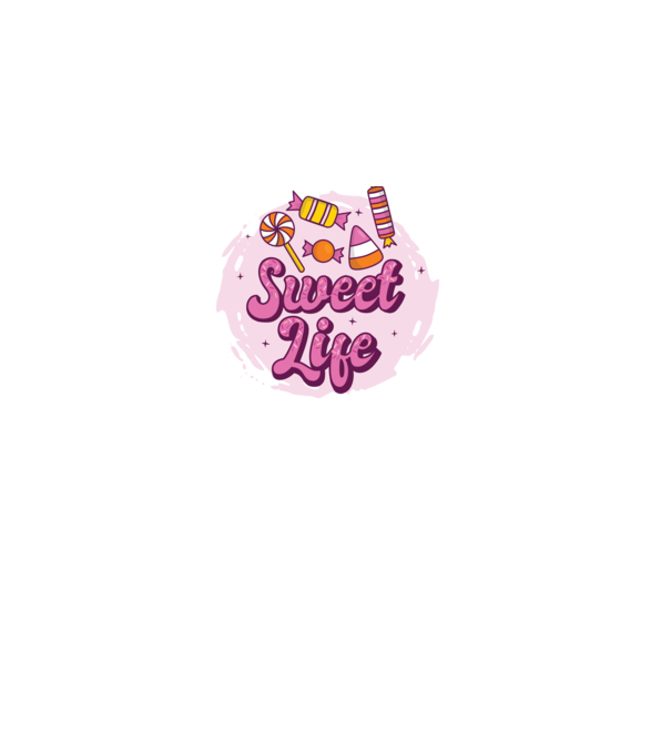 Sweet Life - Viață dulce model albastru închis pe tricou
