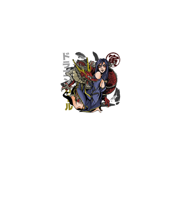 Dragon sexy Anime model negru pe tricou