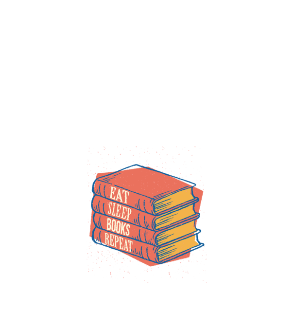 Eat Sleep Books Repeat Lectură model negru pe tricou
