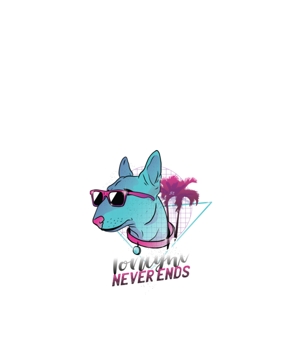 Bullterrier Neon Retro tricou amuzant model negru pe tricou