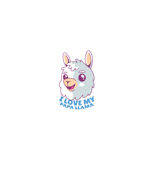 I Love My Papa Llama tricou drăguț cu lamă pentru bunicul model gri pe tricou