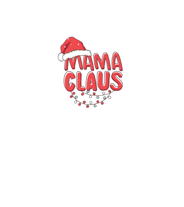 Mama Claus model alb pe tricou