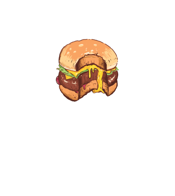 Hamburger model gri pe tricou