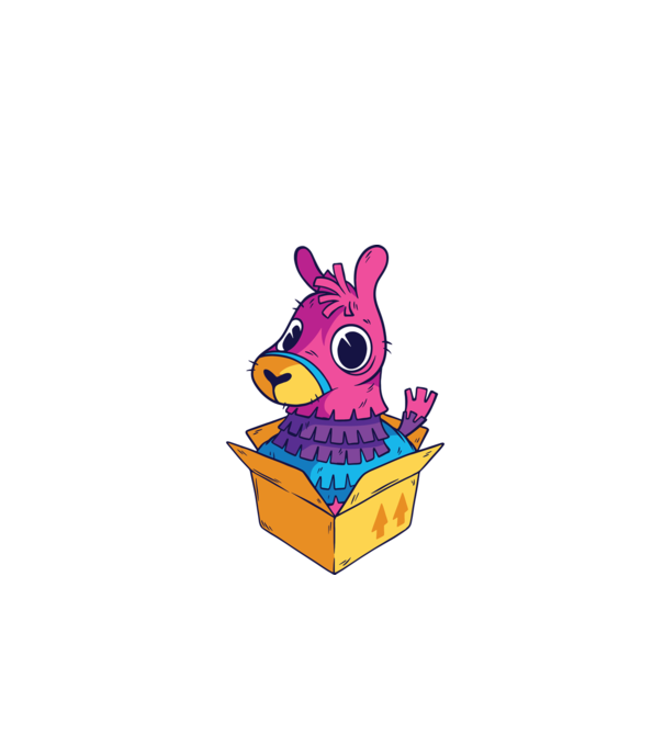 Fortnite Llama model turcoaz pe tricou