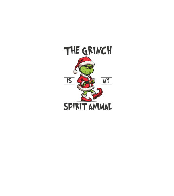 Grinch is my spirit animal model alb pe tricou