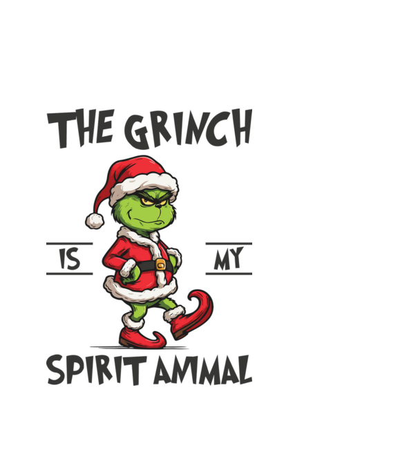 Grinch is my spirit animal model alb pe tricou