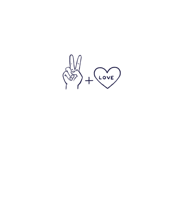 Peace + Love model gri pe tricou