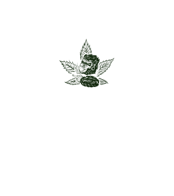GORILĂ cannabis model gri pe tricou