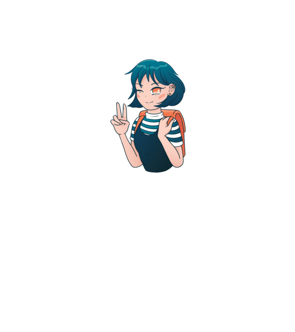 Anime fată model alb pe tricou