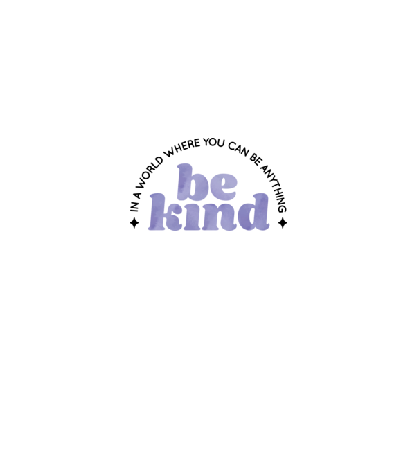 Be kind model alb pe tricou