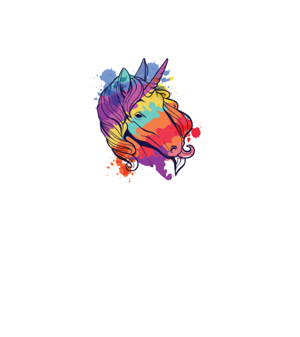 Curcubeu colorat Unicorn tricou model roz deschis pe tricou