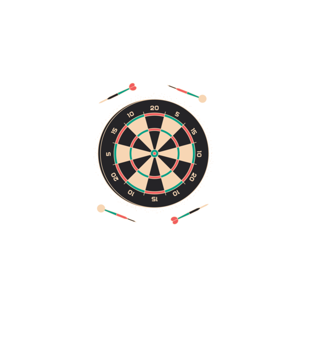 Tablă Darts model negru pe tricou