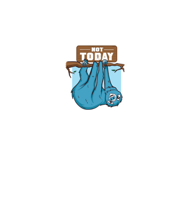 Not today Leneș model alb pe tricou