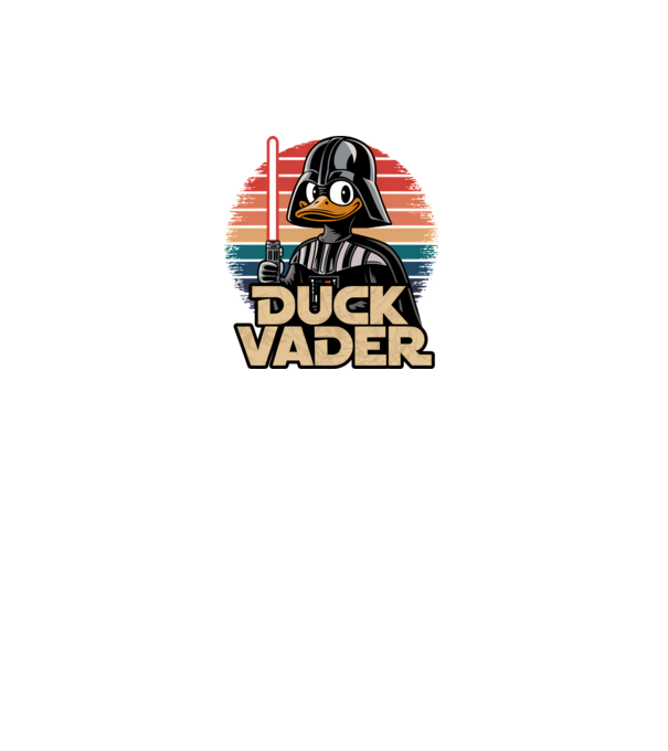 Duck Vader model negru pe tricou