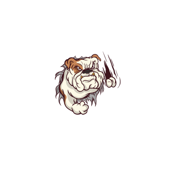 Bulldog model gri pe tricou
