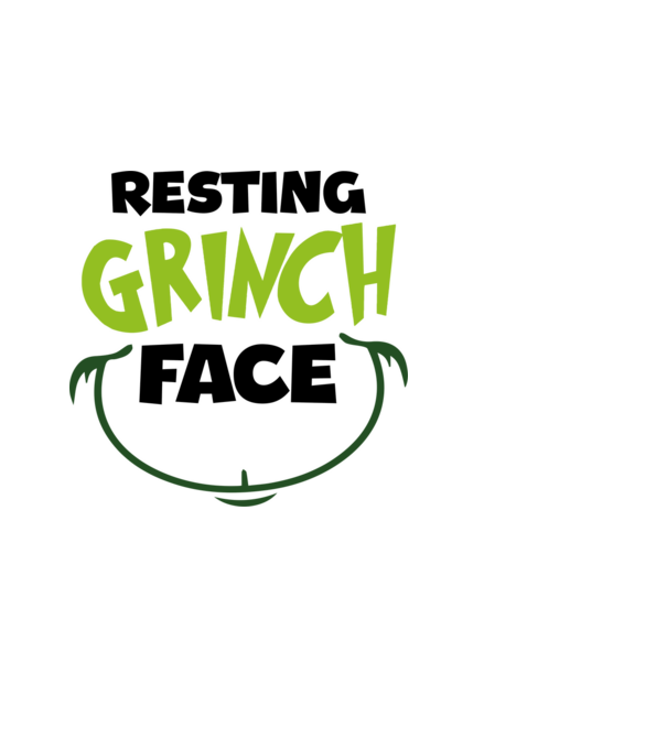 Resting Grinch face model negru pe tricou