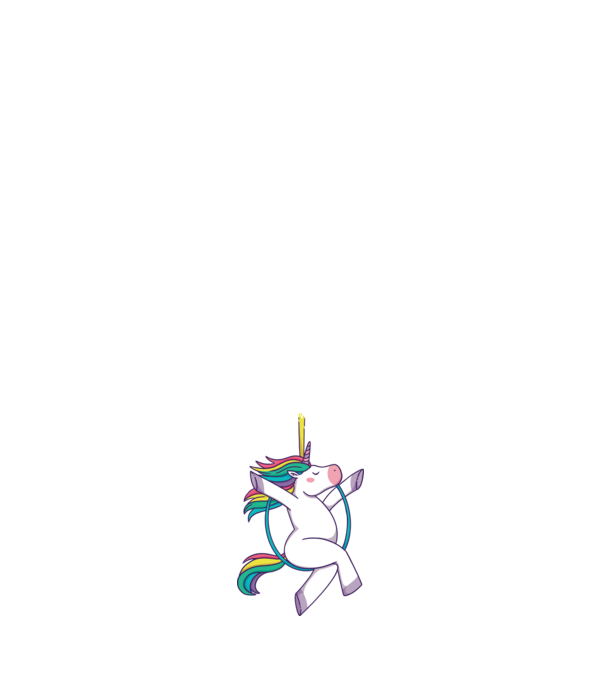 Unicorn pe cerc model alb pe tricou