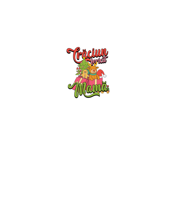 CRĂCIUN FERICIT MAMĂ model gri pe tricou