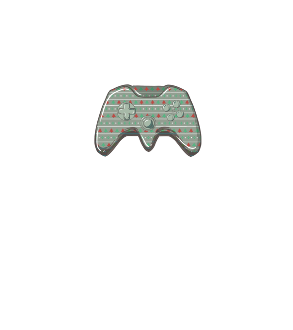 Controler Gamer Crăciun model alb pe tricou