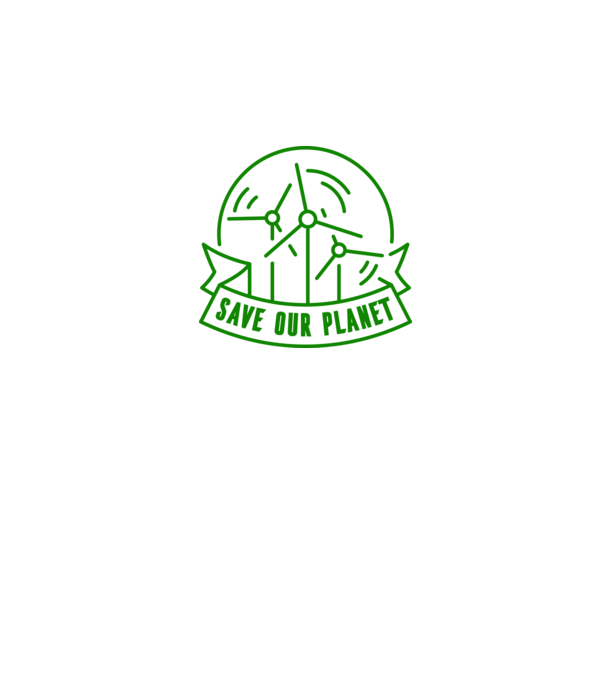 Save Our Planet - Ziua Pământului model alb pe tricou