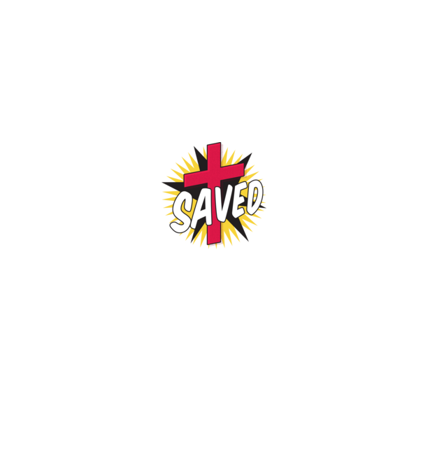 Saved Isus Cruce model alb pe tricou