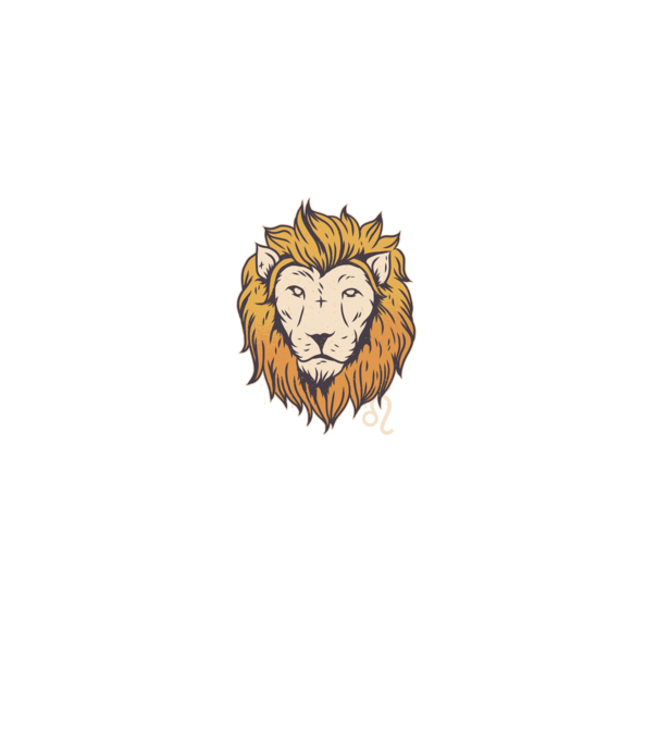 Lion head Horoscope model gri pe tricou
