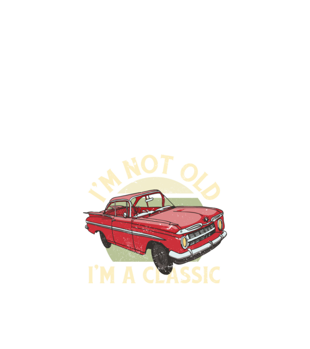 'Mașină clasică - I''m not old I''m a classic' model negru pe tricou