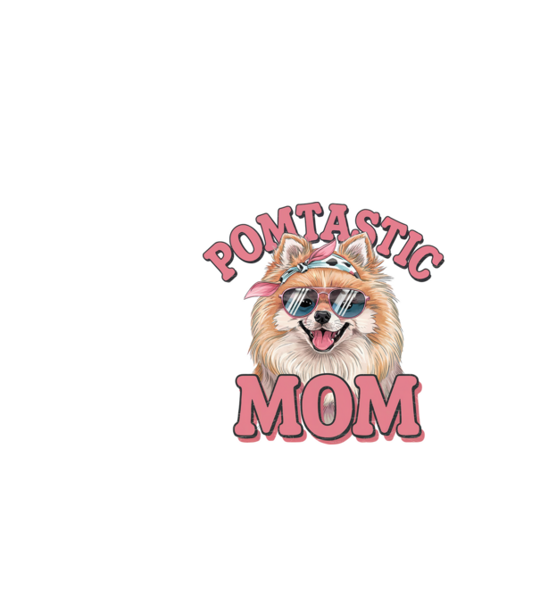 Pomtastic Mom model alb pe tricou