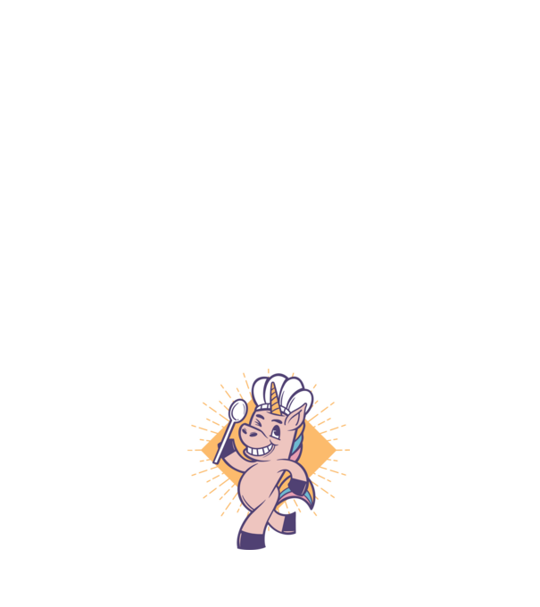 Unicorn Bucătar model roz deschis pe tricou