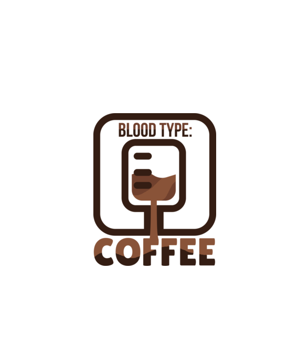 Grupa mea de sânge este cafeaua model alb pe tricou