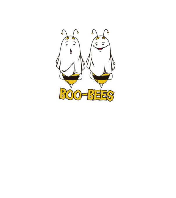 Boo Bees - Albine fantomă Halloween model albastru deschis pe tricou