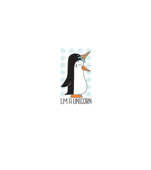 'I''m a Unicorn - Pinguin Unicorn' model turcoaz pe tricou
