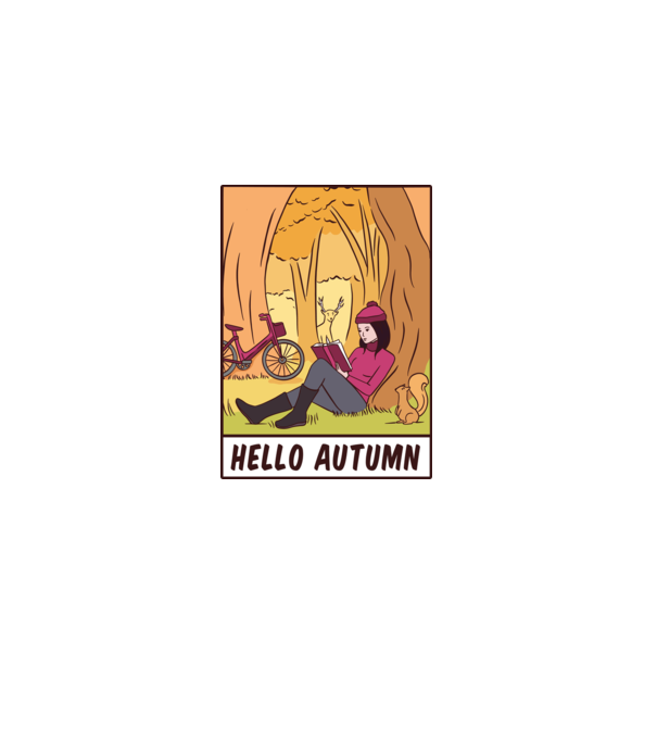 Hello Toamnă model alb pe tricou