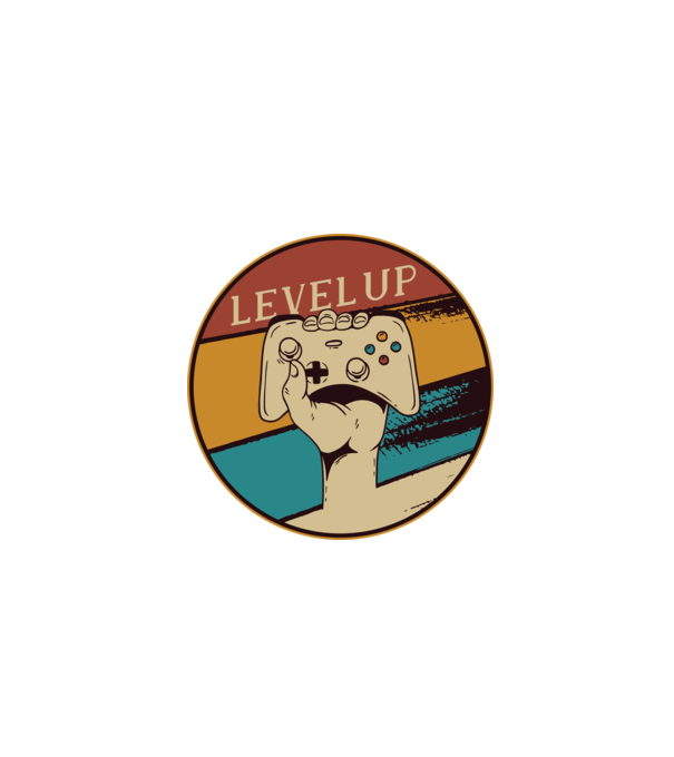 Level up - Trecere nivel Gamer model negru pe tricou