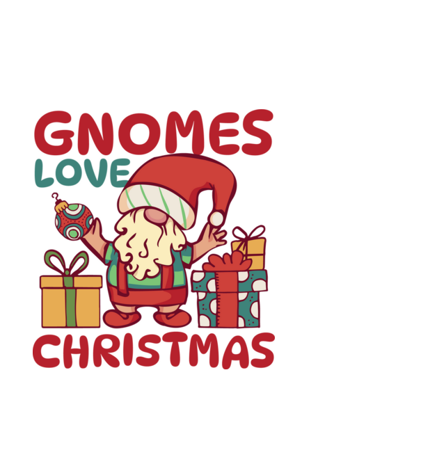 Gnomes LOVE Christmas model albastru deschis pe tricou