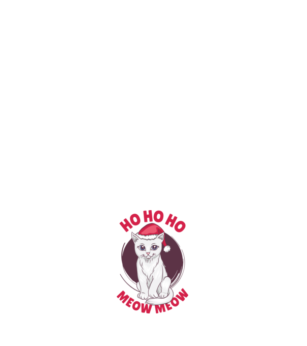Ho Ho Ho Ho Ho Ho Ho Meow Meow Crăciun cu pisică model negru pe tricou