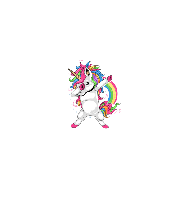 Unicorn Dab model negru pe tricou
