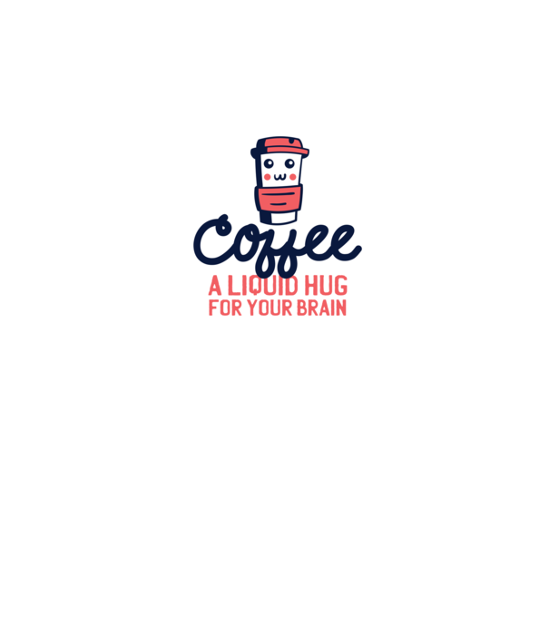 Cafea - o îmbrățișare lichidă pentru creier model gri pe tricou