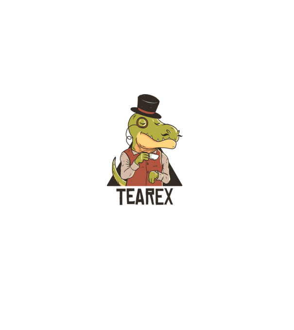 Tea Rex dinozaur cu ceai model albastru deschis pe tricou