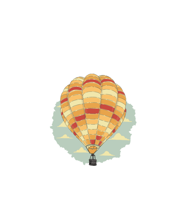 Aerostat model turcoaz pe tricou